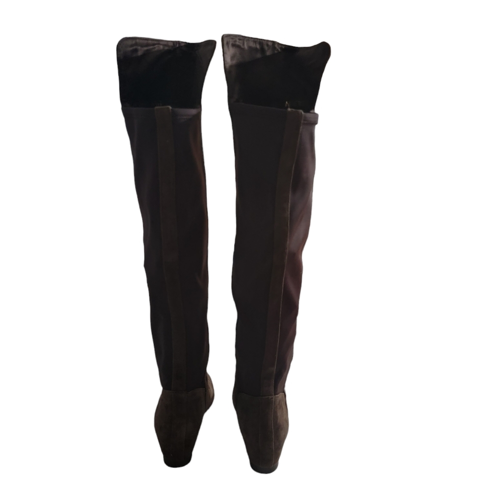 Nine West size 9.5. Brown suede over the knee boots flat heel round toe - Picture 4 of 8